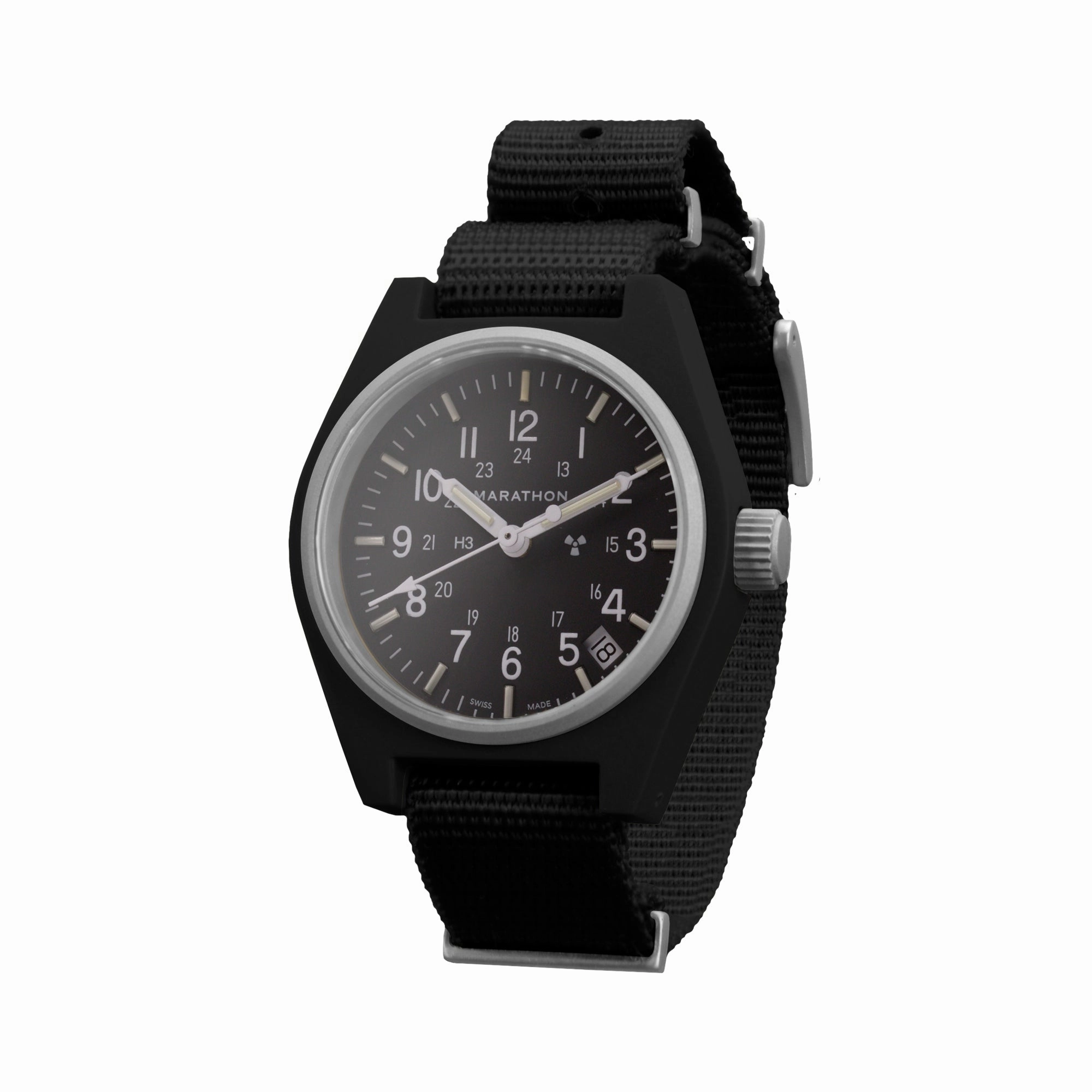 34mm Black General Purpose Quartz with Date (GPQ-D)