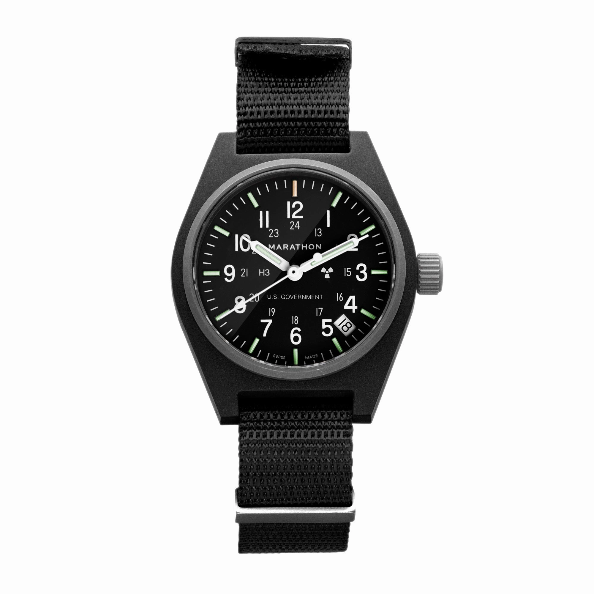 34mm Black General Purpose Quartz with Date (GPQ-D)