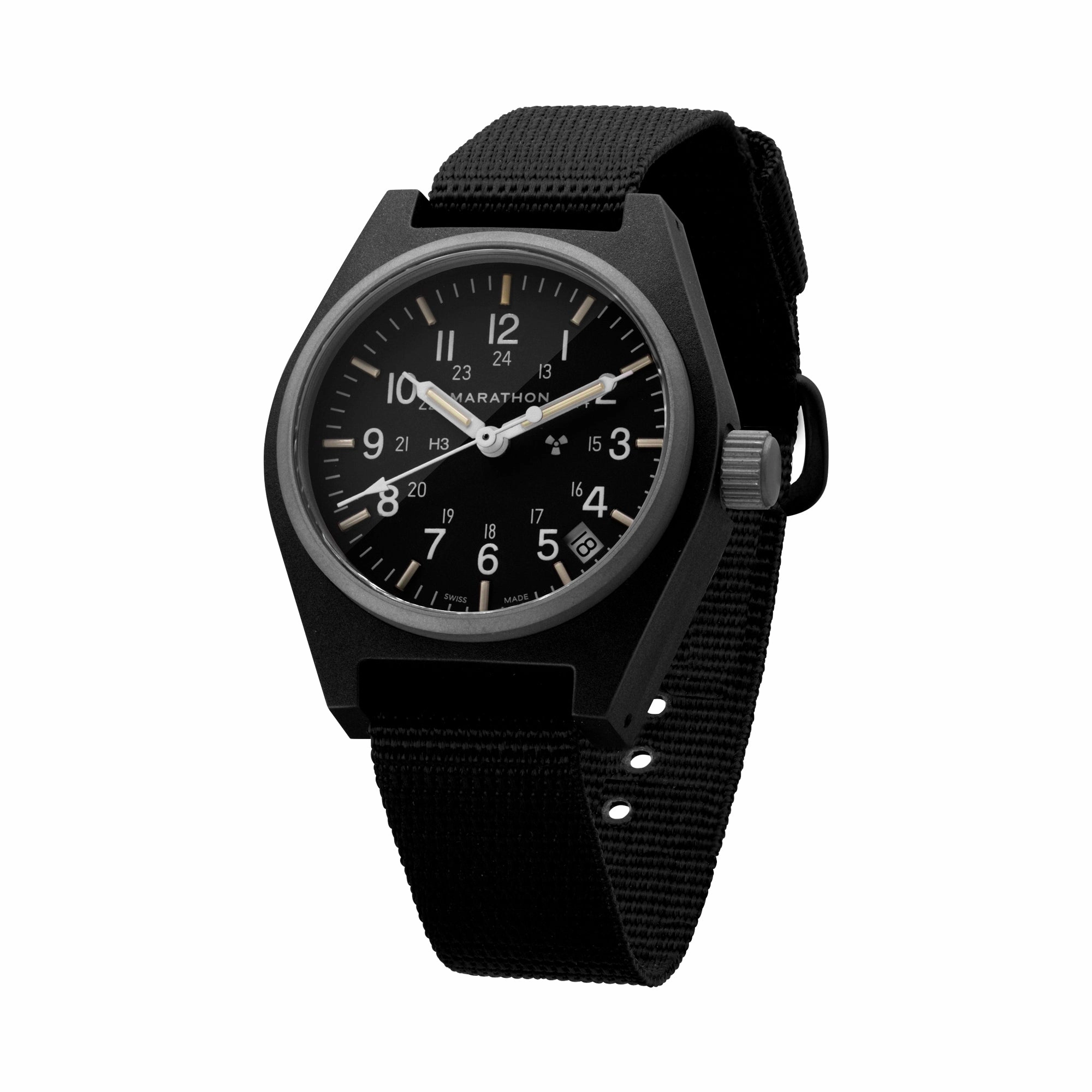 34mm Black General Purpose Quartz with Date (GPQ-D)