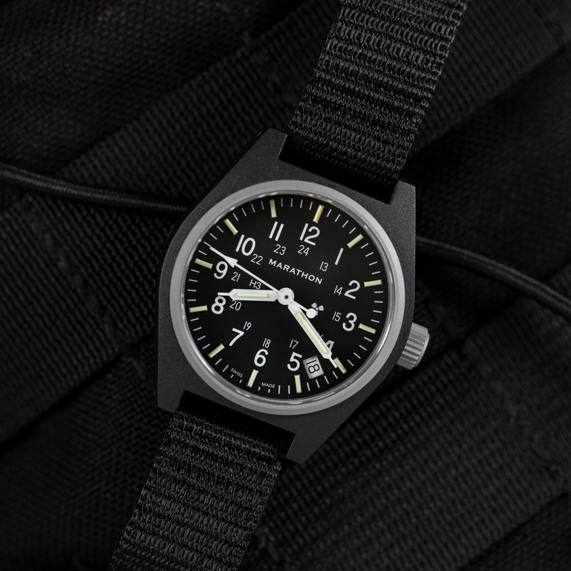 34mm Black General Purpose Quartz with Date (GPQ-D)