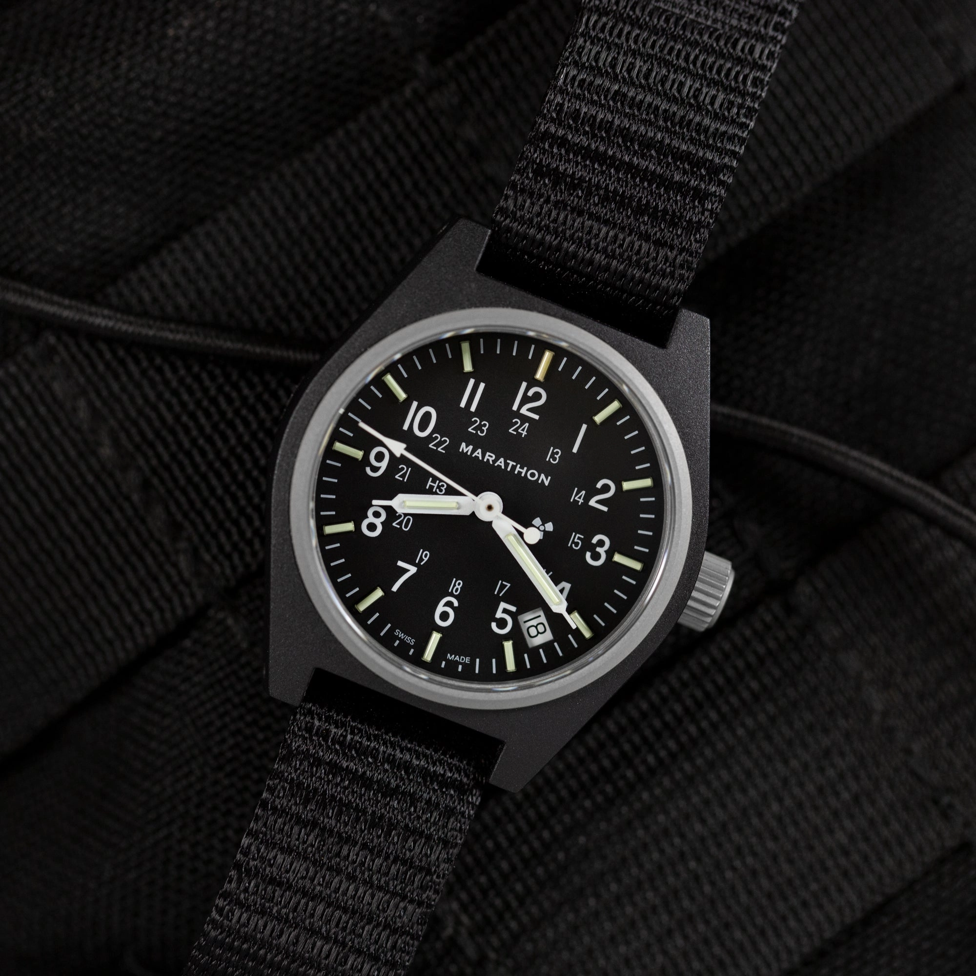 34mm Black General Purpose Quartz with Date (GPQ-D)