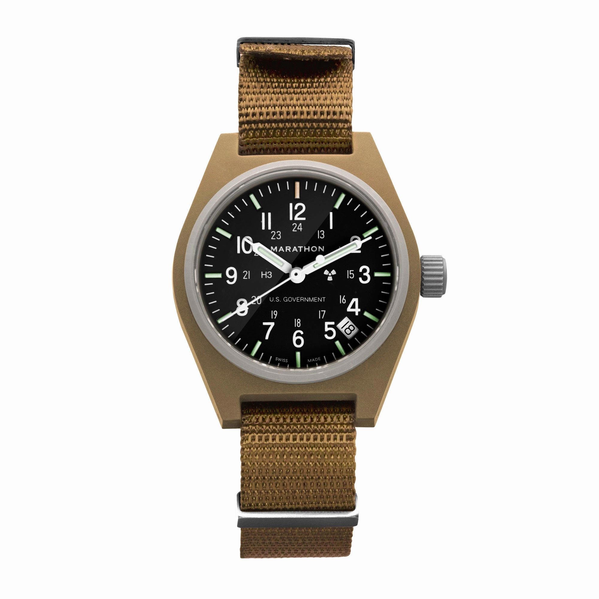 34mm Desert Tan General Purpose Quartz with Date (GPQ-D)