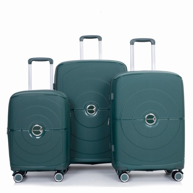 3-Piece Set Expandable Hardshell Luggage Sets Lightweight Durable Suitcase with TSA Lock