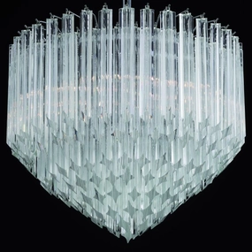 60 Cm Custom Murano Glass Prism Point Chandelier
