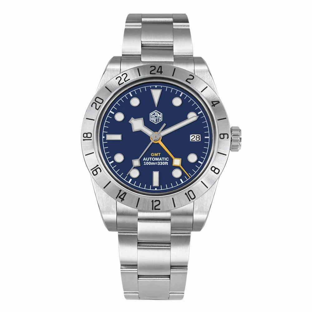 ★US Pre-Owned★San Martin 39mm BB NH34 GMT Watch SN0054-GE