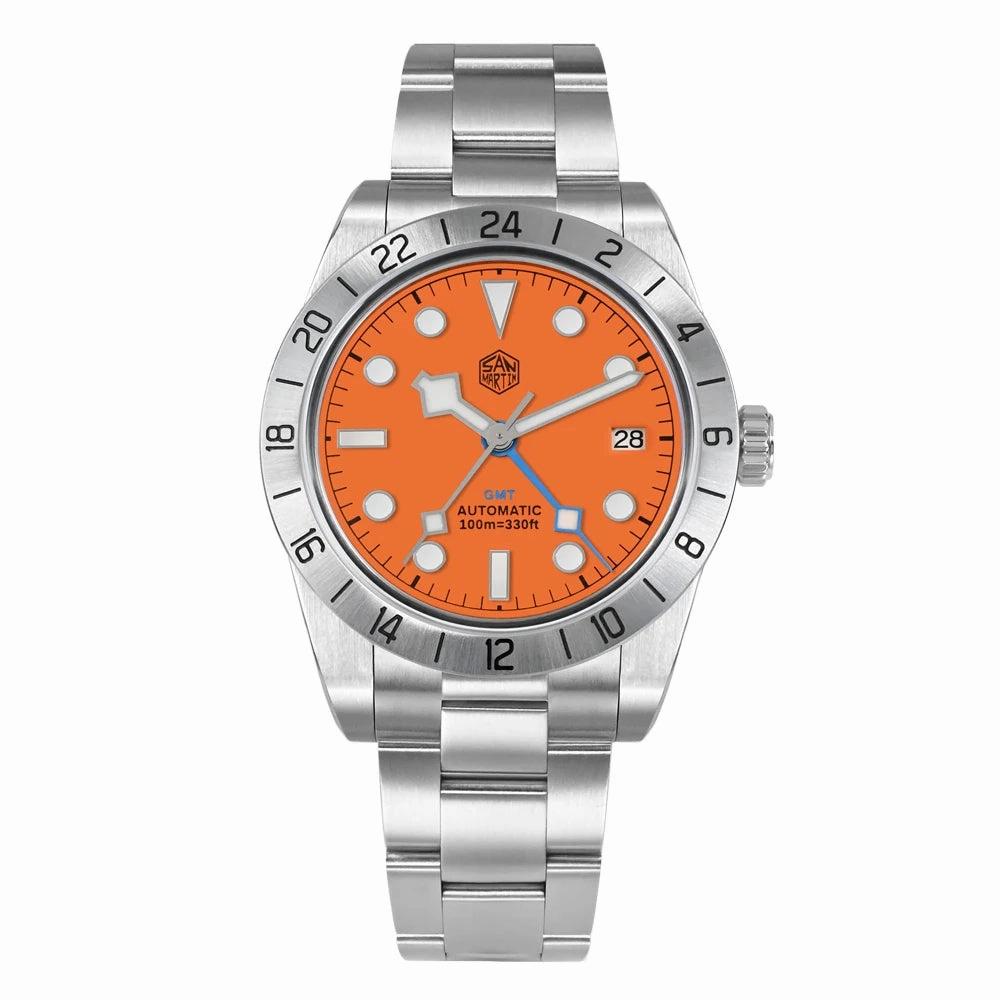 ★US Pre-Owned★San Martin 39mm BB NH34 GMT Watch SN0054-GE