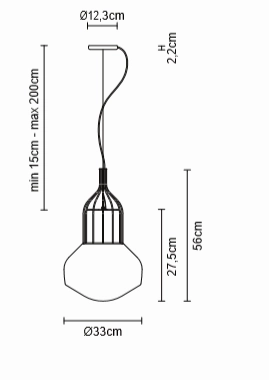 Aerostat F27 White Glass Pendant From Fabbian