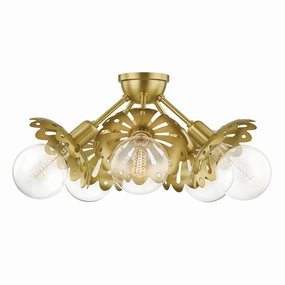 Alyssa Five Light Semi Flush Mount