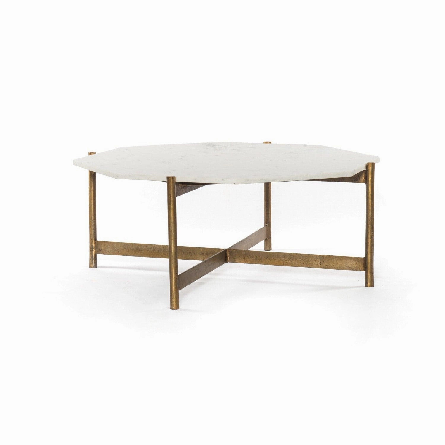 Ashbury Coffee Table - Polished White Marble