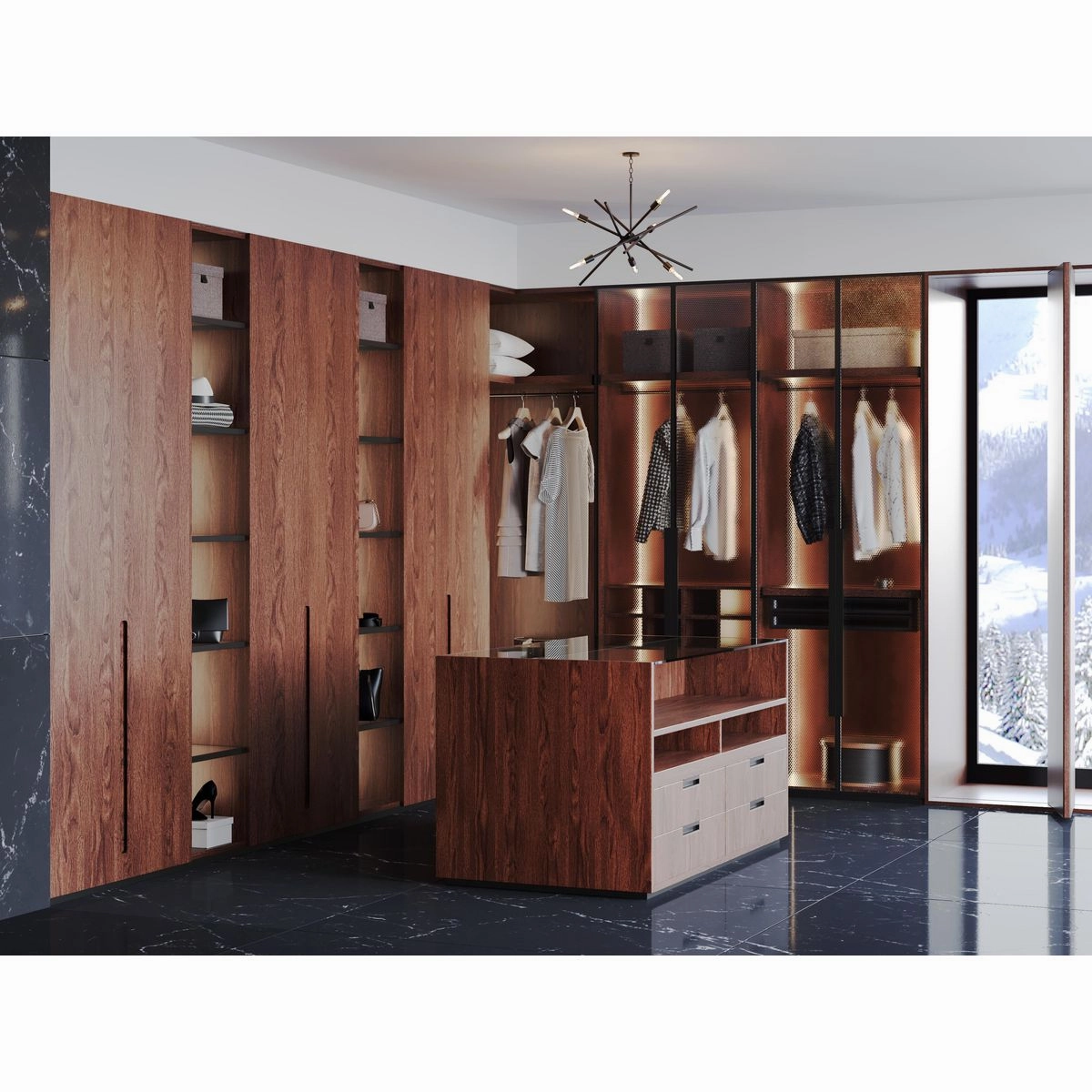 Astra Collection Six-Light Chandelier Light