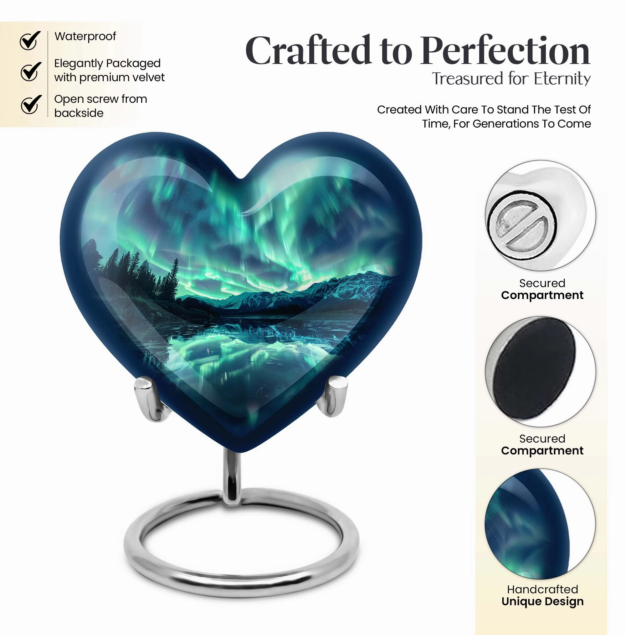 AURORA Borealis Urn: A Refined Memorial Cremation Urn for Dad
