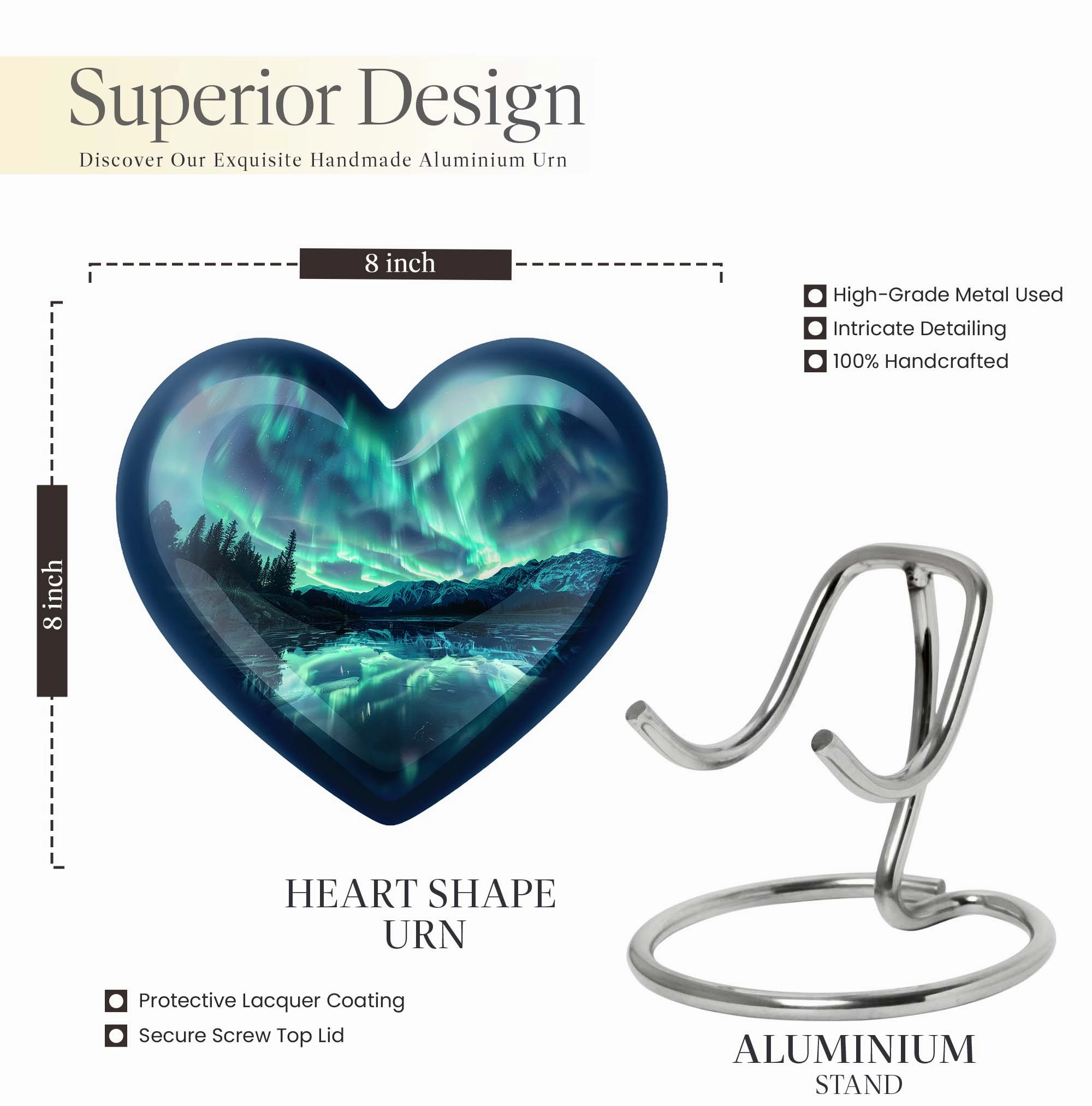 AURORA Borealis Urn: A Refined Memorial Cremation Urn for Dad