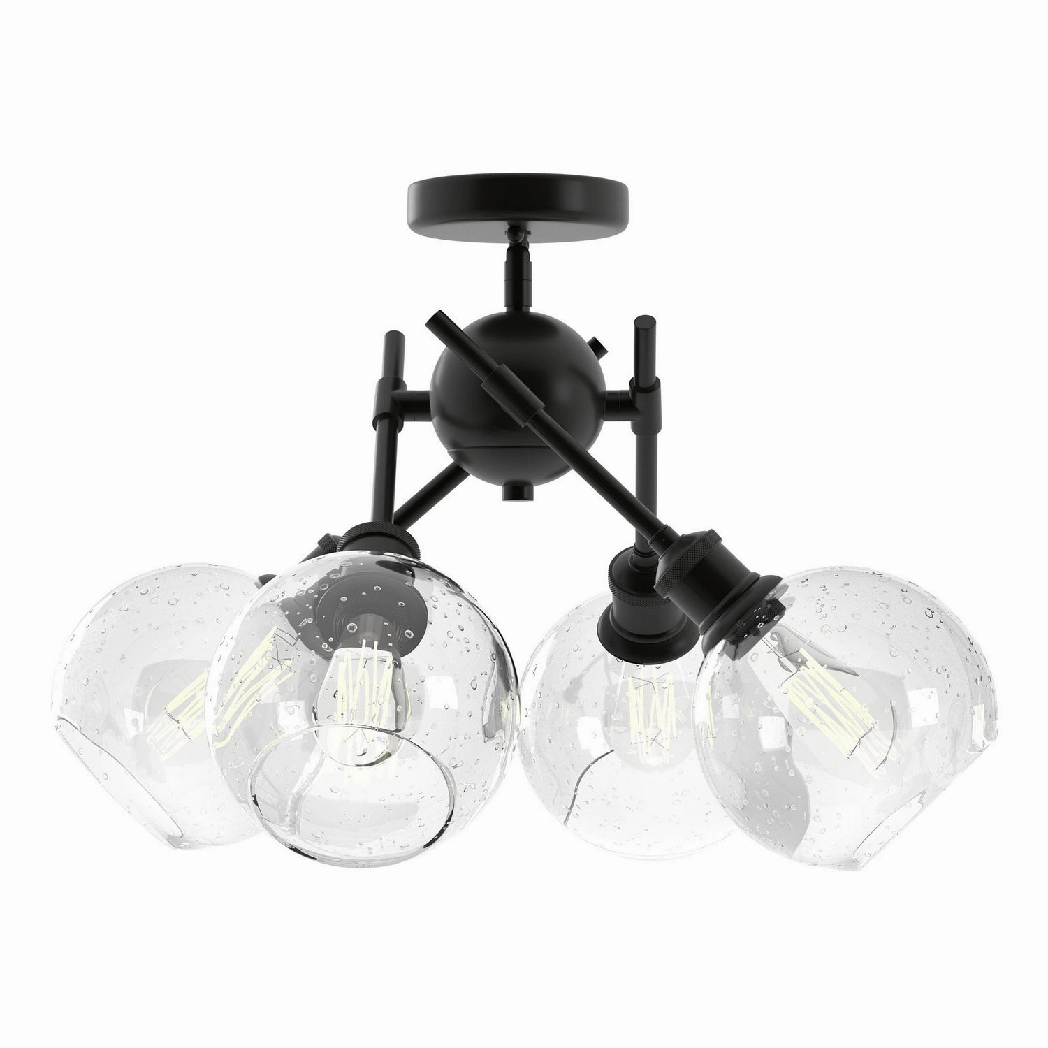 Axel BLK Four Light Semi-Flush Mount