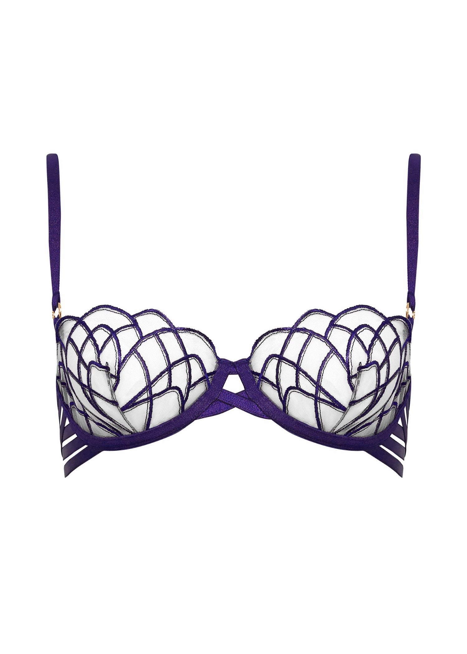 Beatrix Wired Bra (Acai Purple/Sheer)