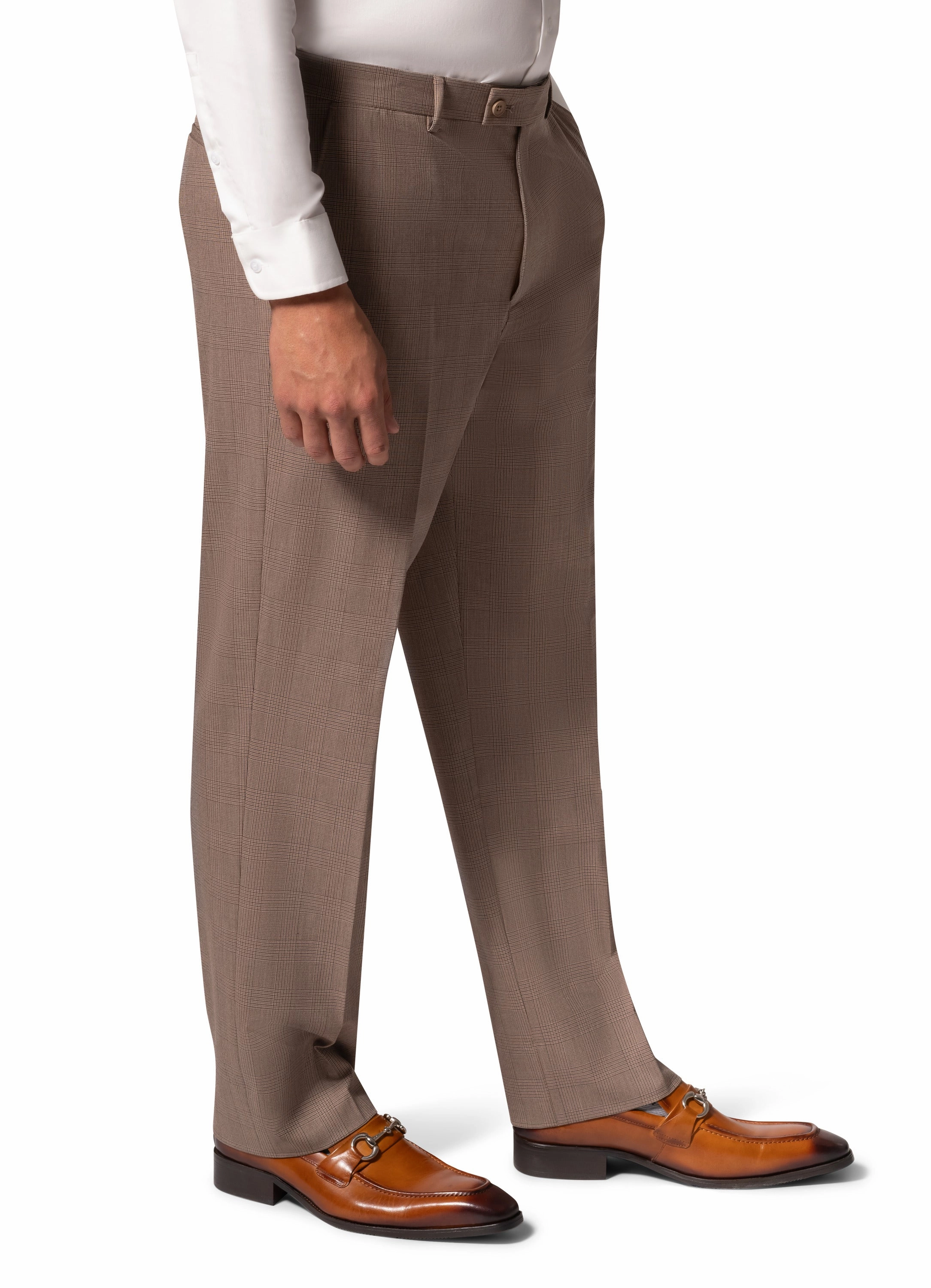Bergamo Orange BP04KE-07 3PC Notch Modern Suit - Tan
