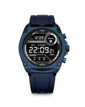 Blue Case & LED Screen Smart Watch With Blue Strap - Blue