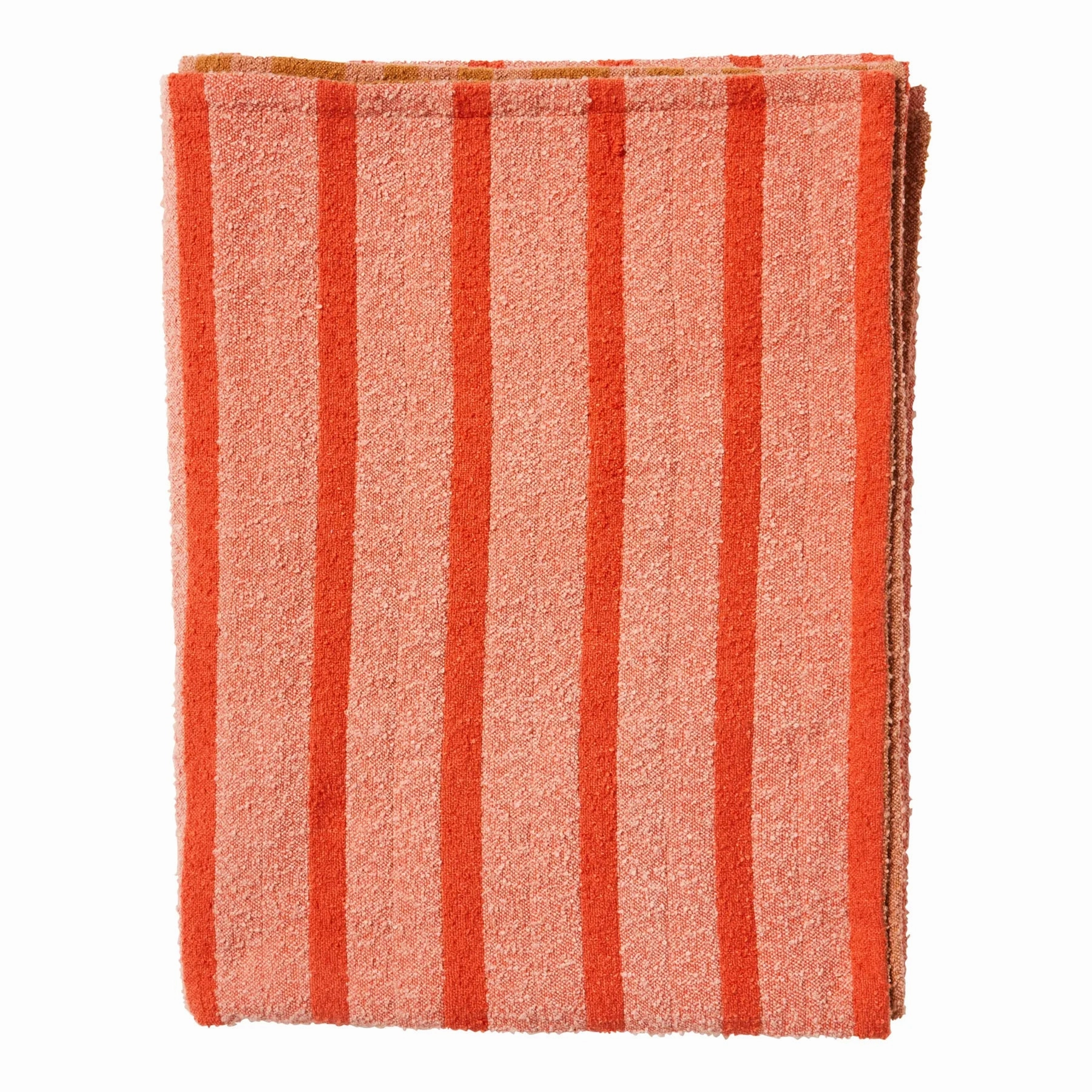 Boucle Stripe Throw - Red Pink
