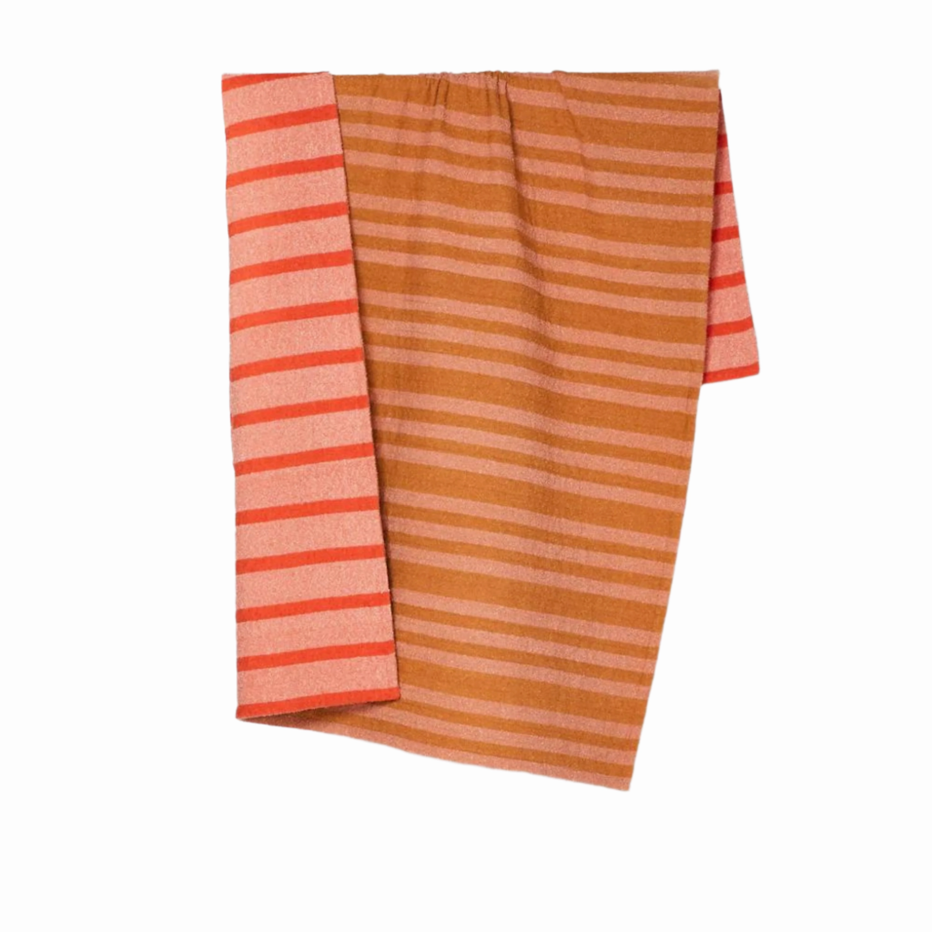 Boucle Stripe Throw - Red Pink