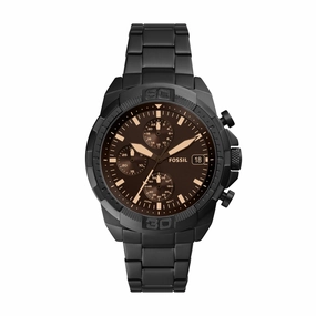 Bronson Chronograph Black Stainless Steel Watch