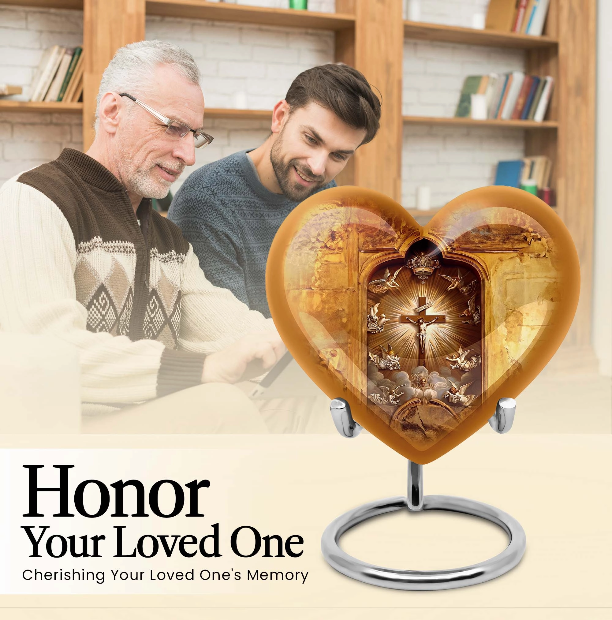 Catholic Custom Embrace Luxurious Memorial Urn