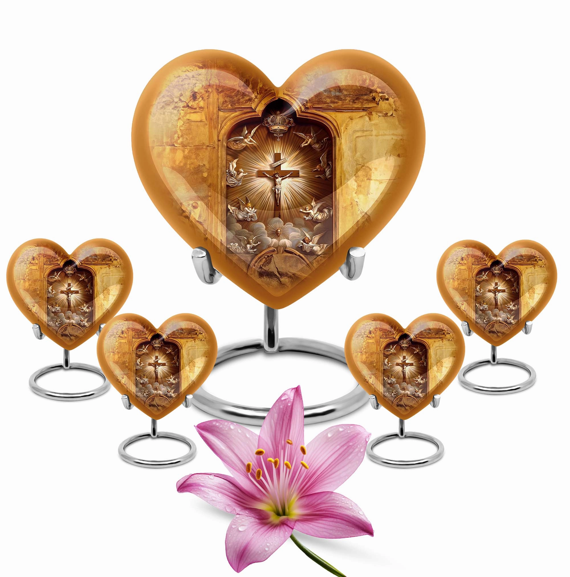 Catholic Custom Embrace Luxurious Memorial Urn