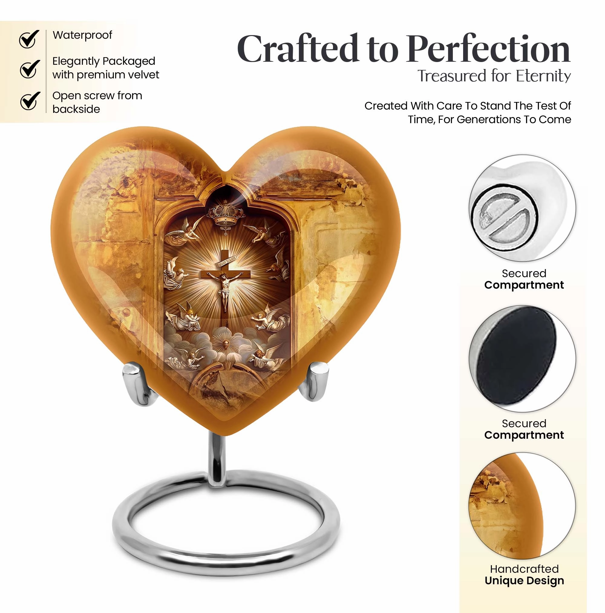 Catholic Custom Embrace Luxurious Memorial Urn