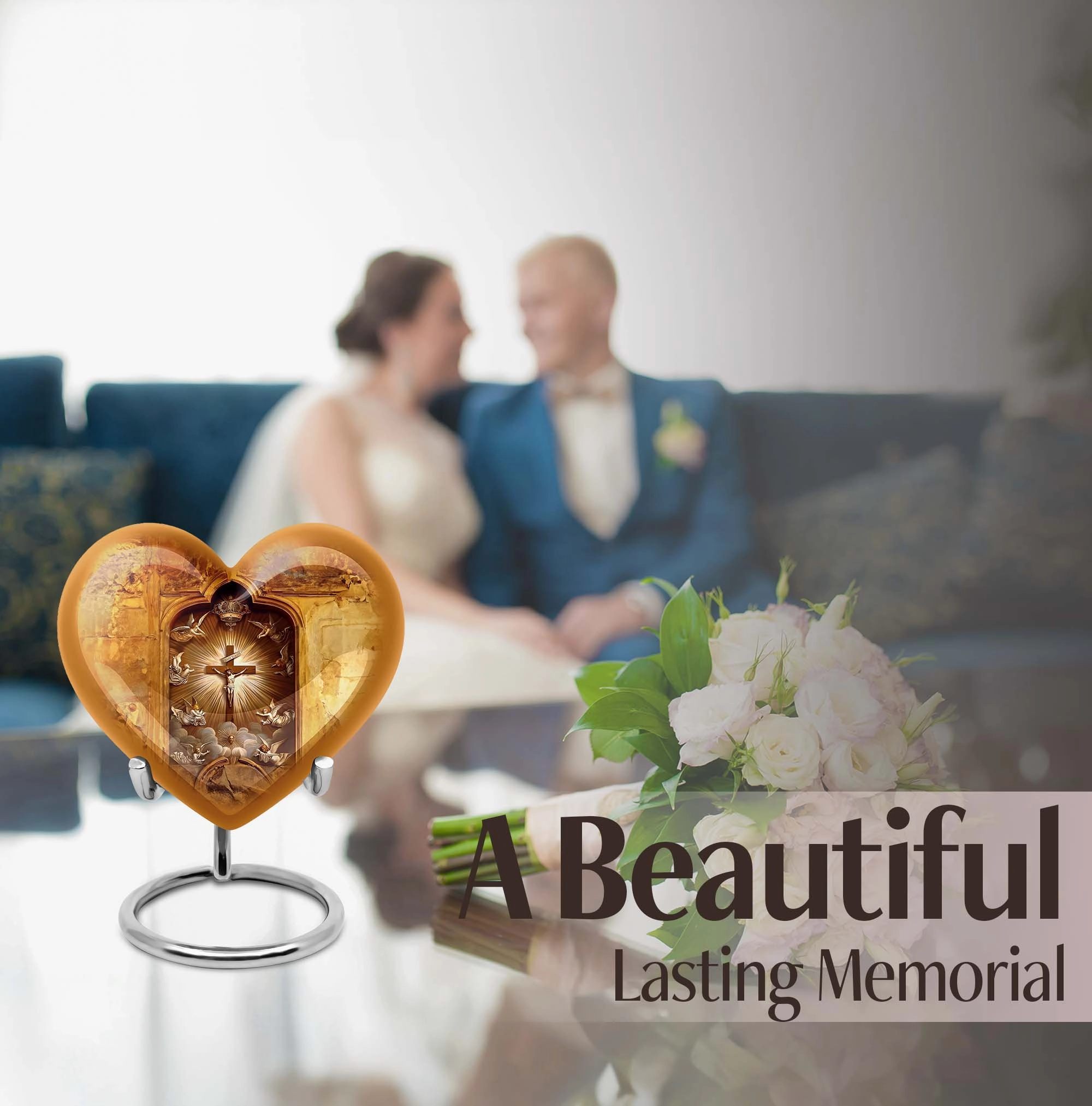Catholic Custom Embrace Luxurious Memorial Urn