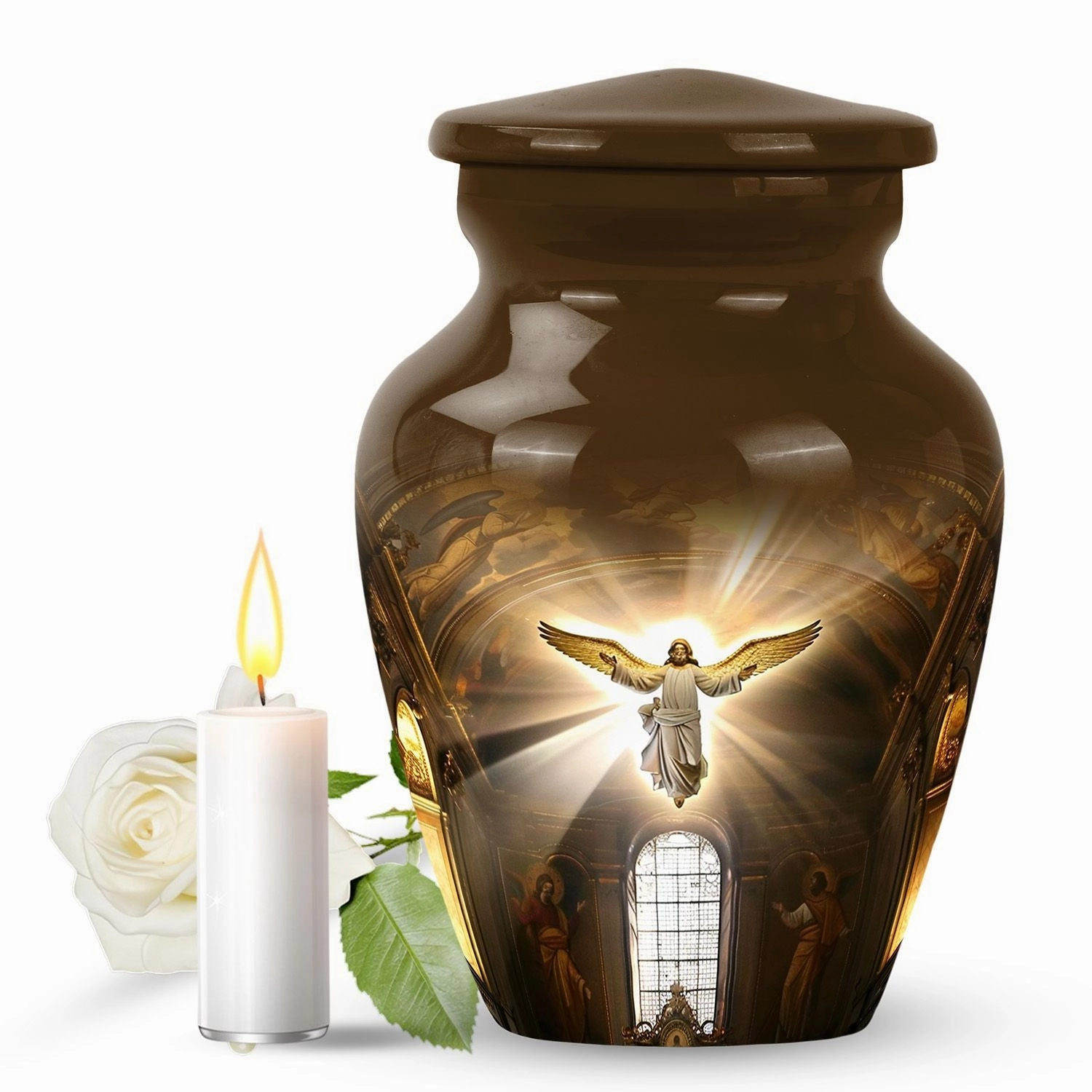 Catholic Hallowed Eternity: An Elegant Funeral Urn for Ashes