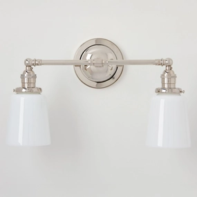 Chaika (Opal) | 2-Shade Cross Bar Sconce