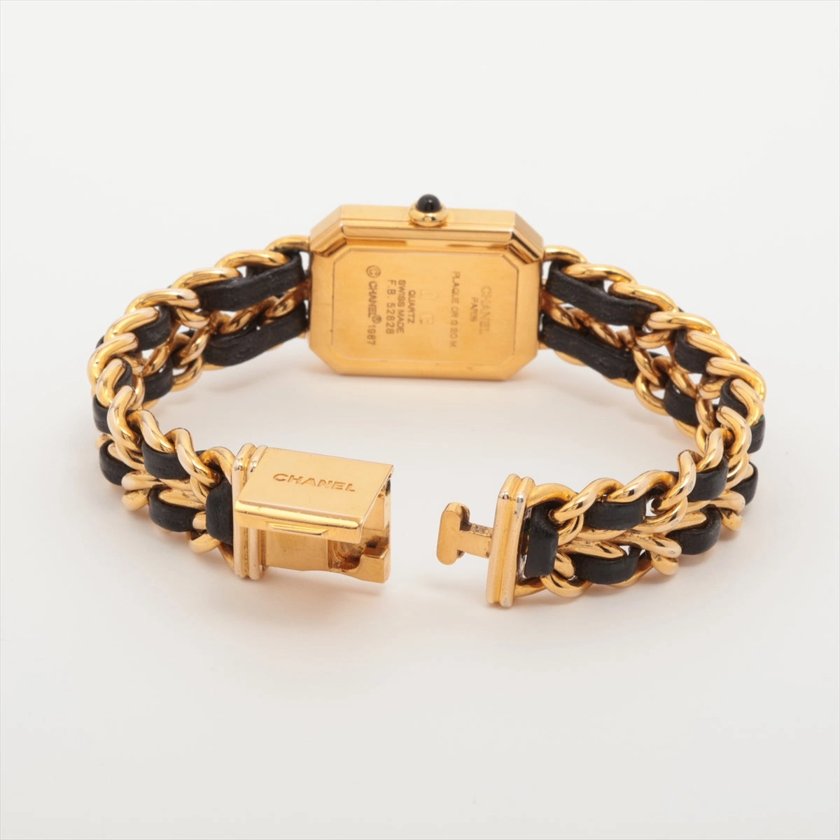 Chanel Premier L Black Gold Watch hold