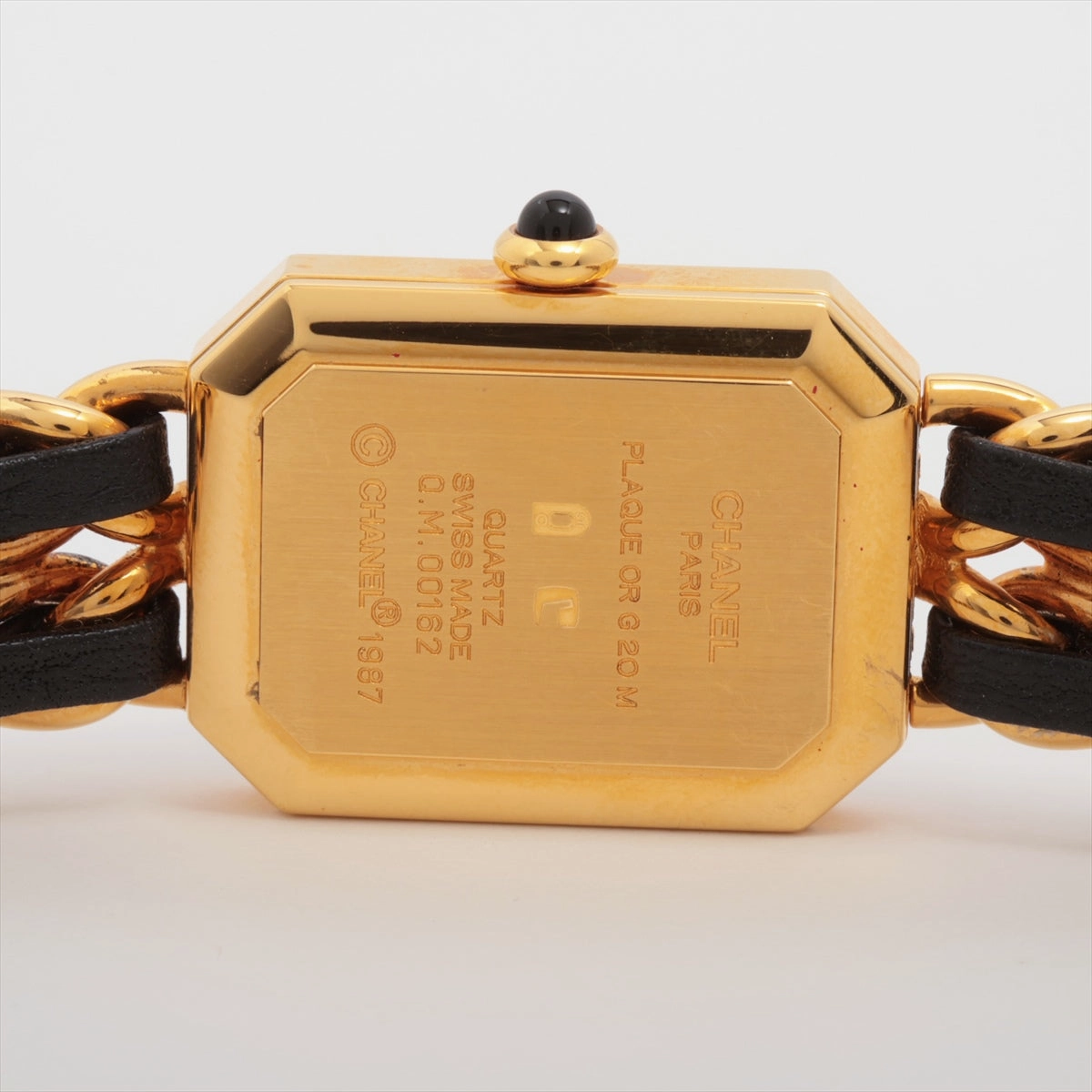 Chanel Première M Black Face Gold Watch