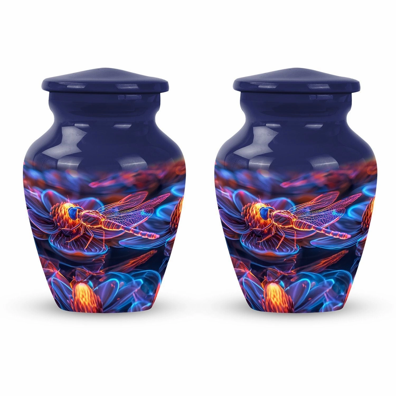 Cosmic Dragonfly Dew: Intricate Funeral Decorative Cremation Urn