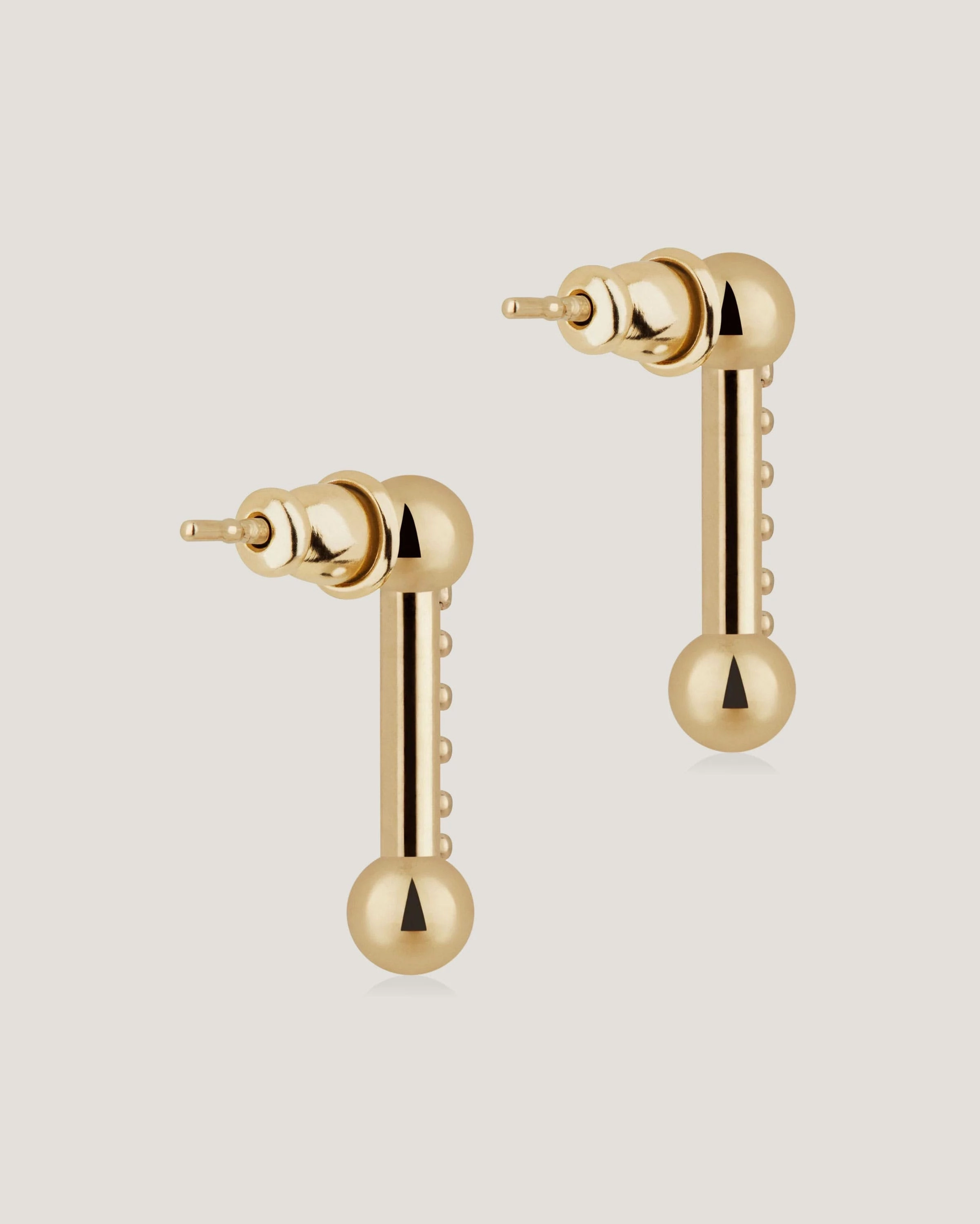 Crystal Mosaic Earrings - 22 Carat Gold Gilded