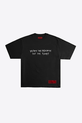 Destroy the Patriarchy Not the Planet S/S Tee (Black)