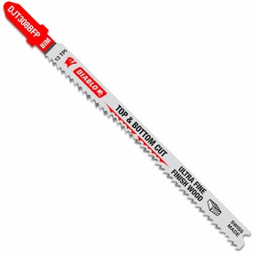 Diablo DJT308BFP5- 4-5/8 in. 13 TPI Bi-Metal T-Shank Jig Saw Blades for Ultra Fine Finish Cuts in Wood- 5 Pack