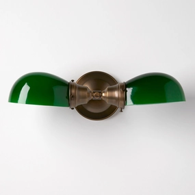 Edison (Green) | 2 Shade Sconce