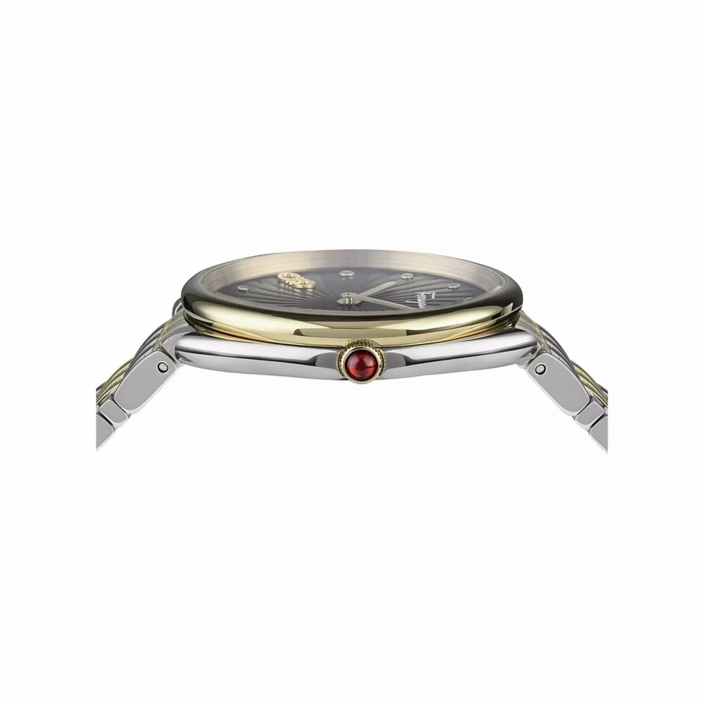 Ferragamo SFYN00820 Womens Cuir Two Tone 34mm Bracelet Fashion Watch