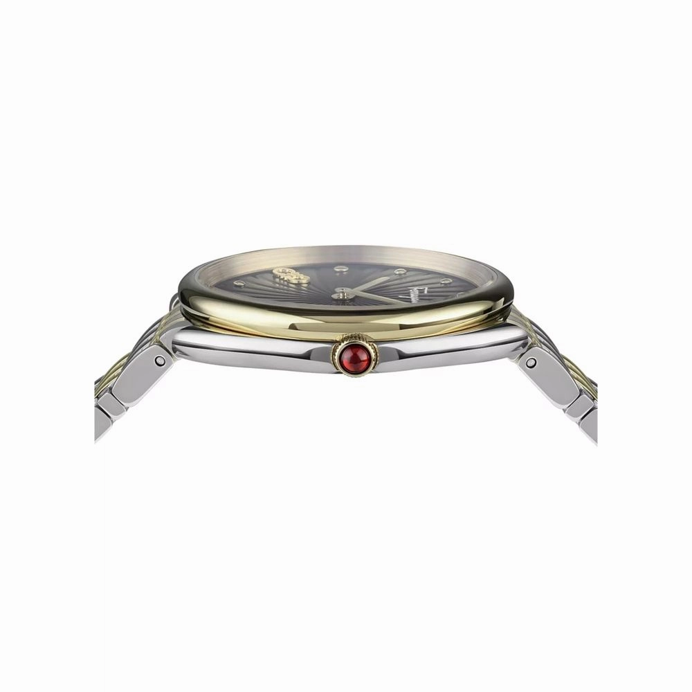 Ferragamo SFYN00820 Womens Cuir Two Tone 34mm Bracelet Fashion Watch