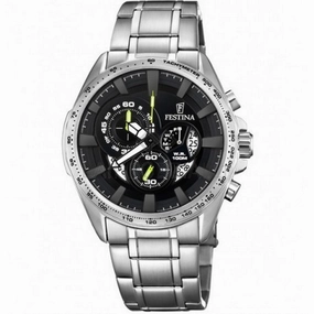 FESTINA F6864/6 Chrono Chronograph Black Dial Silver Men's Watch