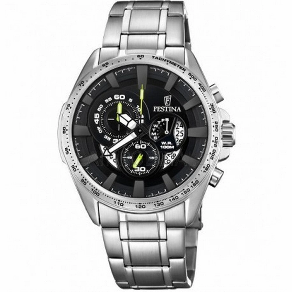 FESTINA F6864/6 Chrono Chronograph Black Dial Silver Men's Watch