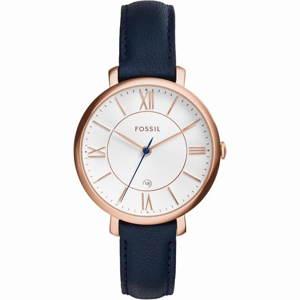 Fossil Jacqueline Navy Leather Watch ES3843