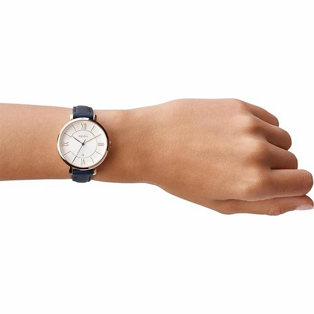 Fossil Jacqueline Navy Leather Watch ES3843