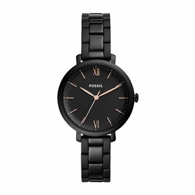 Fossil Jacqueline Three-Hand Black Stainless Steel Watch ES4511