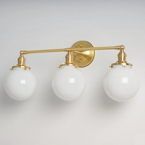Hamilton (Opal) | 3-Shade Cross Bar Sconce