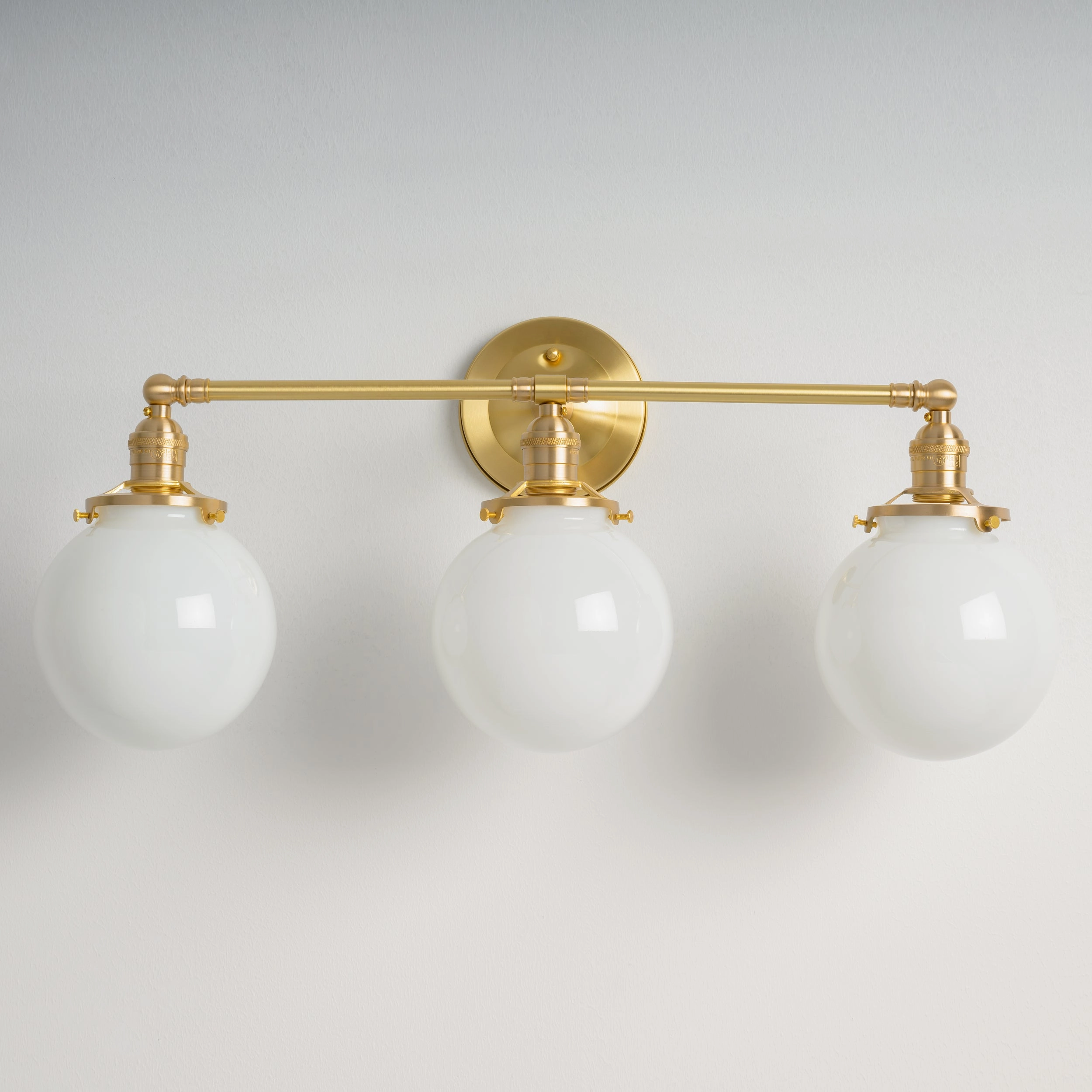 Hamilton (Opal) | 3-Shade Cross Bar Sconce
