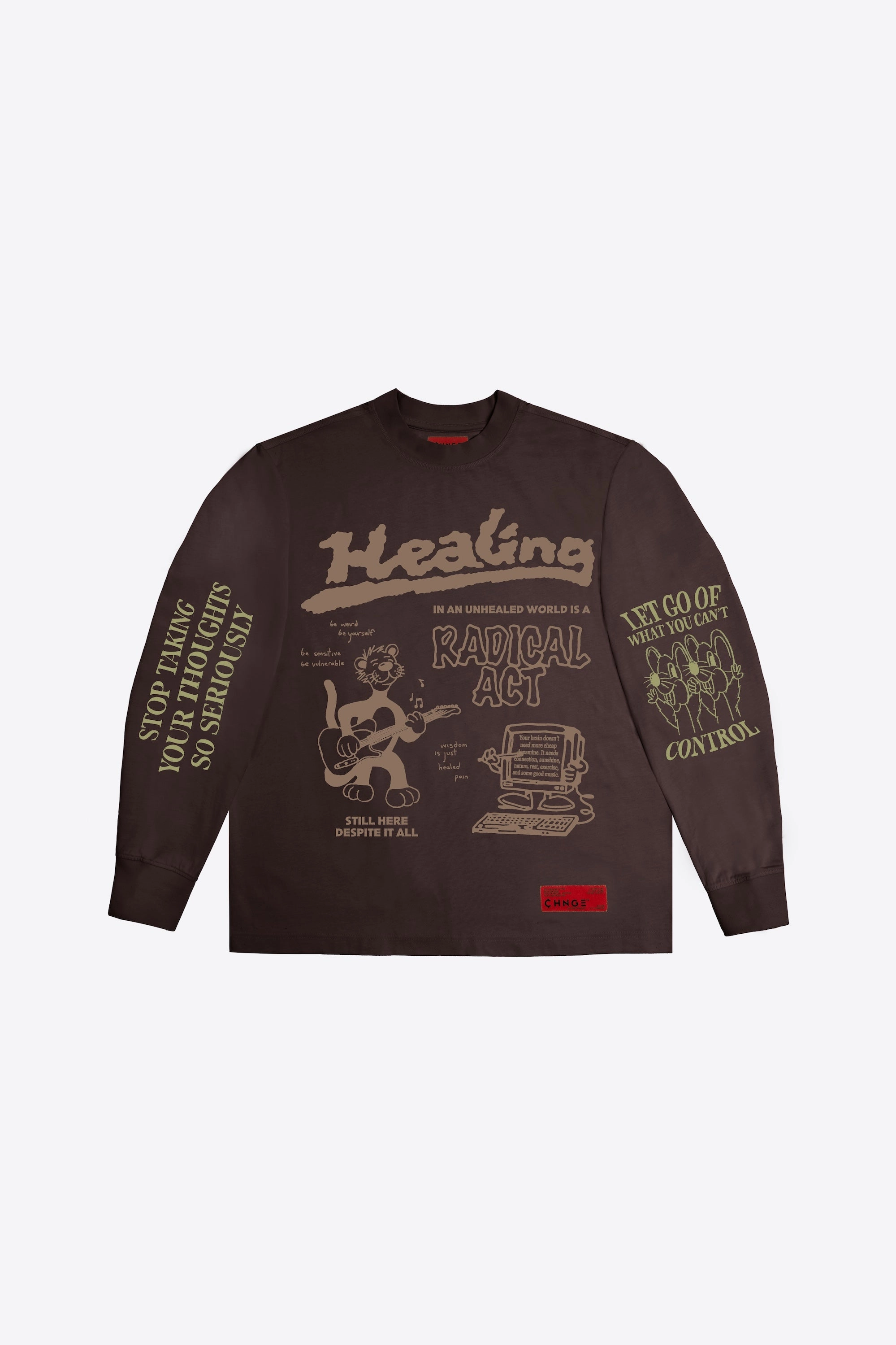 Healing L/S Tee (Mocha)