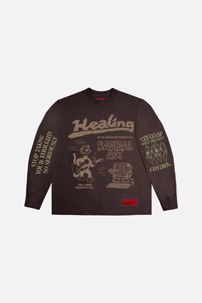 Healing L/S Tee (Mocha)