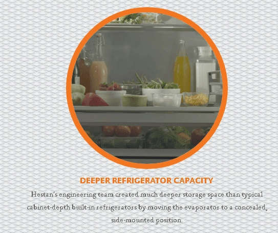 Hestan KRCL24YW 24" Column Refrigerator - Left Hinge - Yellow / Sol