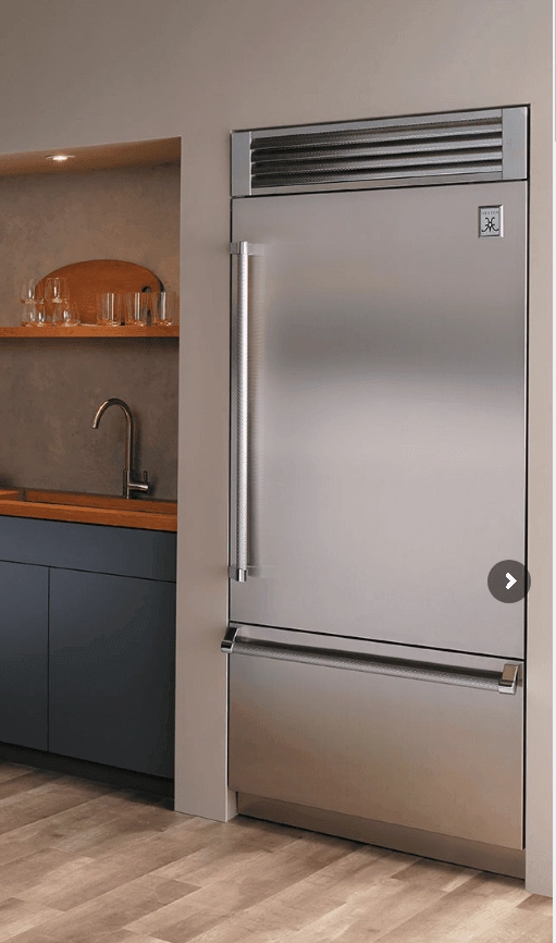 Hestan KRPL36BU 36" Pro Style Bottom Mount, Top Compressor Refrigerator - Left Hinge - Blue / Prince