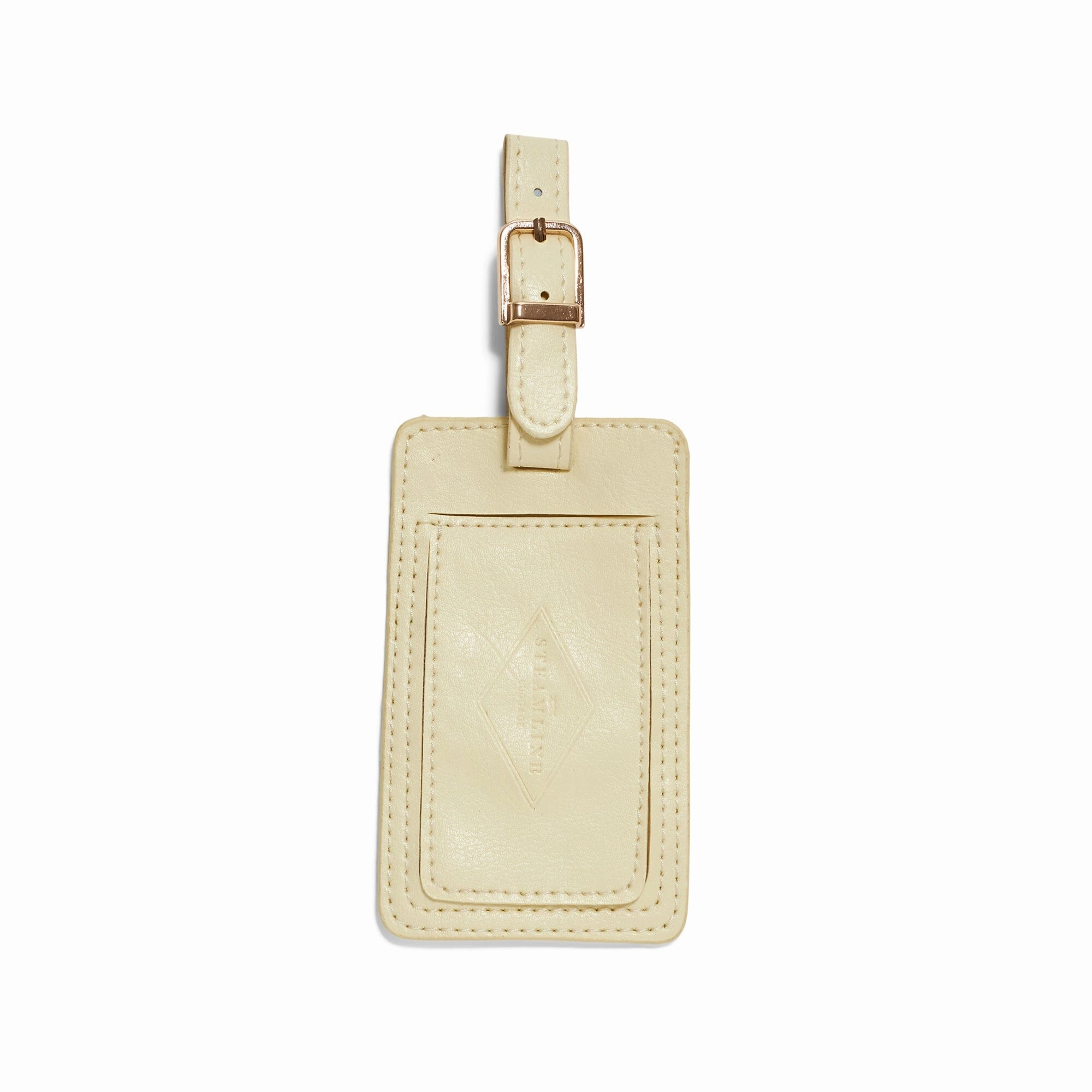 Ivory Vegan Leather - Luggage Tag